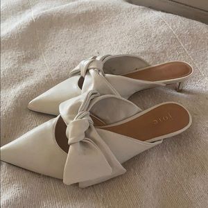 Point toe bow mules- Caleah